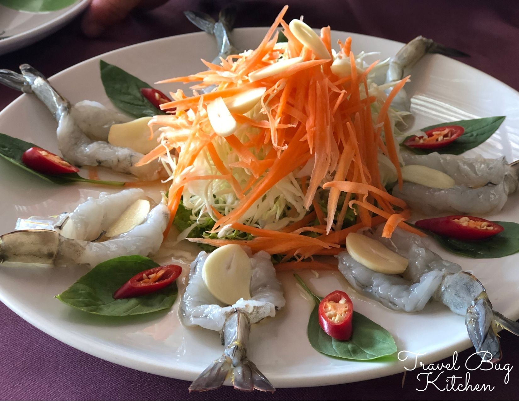 Thai raw shrimp salad