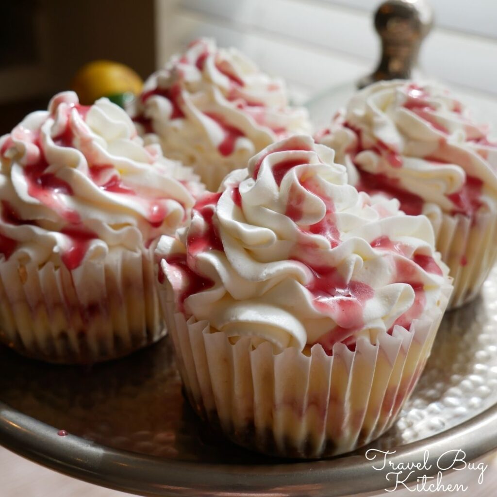 White chocolate raspberry cheesecake